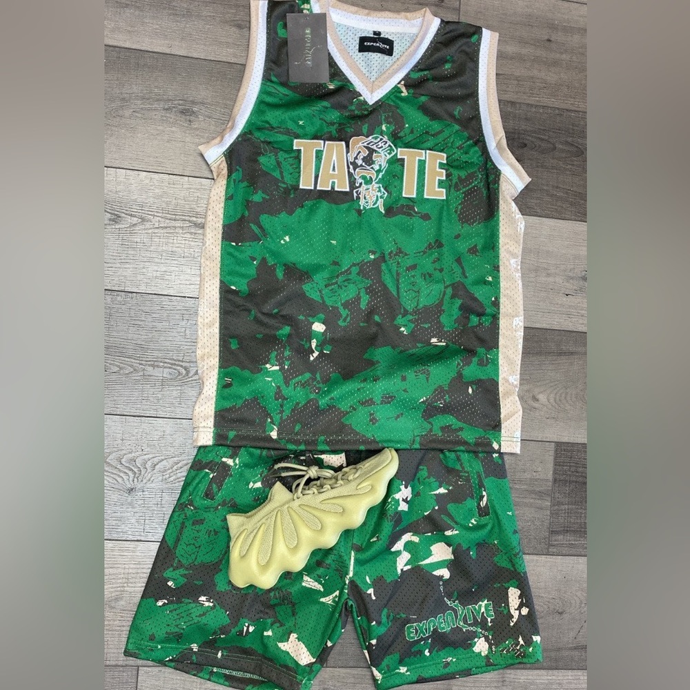 GREEN CAMO BASKETBALL TANK TOP